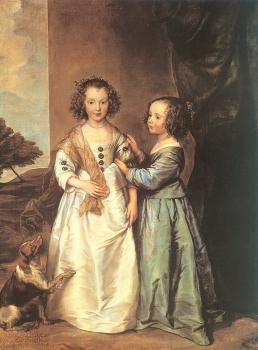 Anthony Van Dyck : Portrait of Elizabeth and Philadelphia Wharton